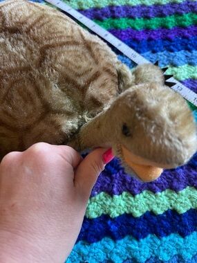 Steiff Turtle Toy in Light Brown and green